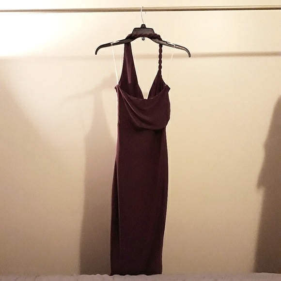 Halter Dress w/ Slit - Picture 9 of 11